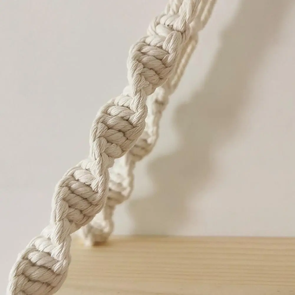 Macrame вешалки для растений Висячие тканые деревянные полки гобелены кисточкой стены плавающие Висячие внутренние стены оформление сажальщика