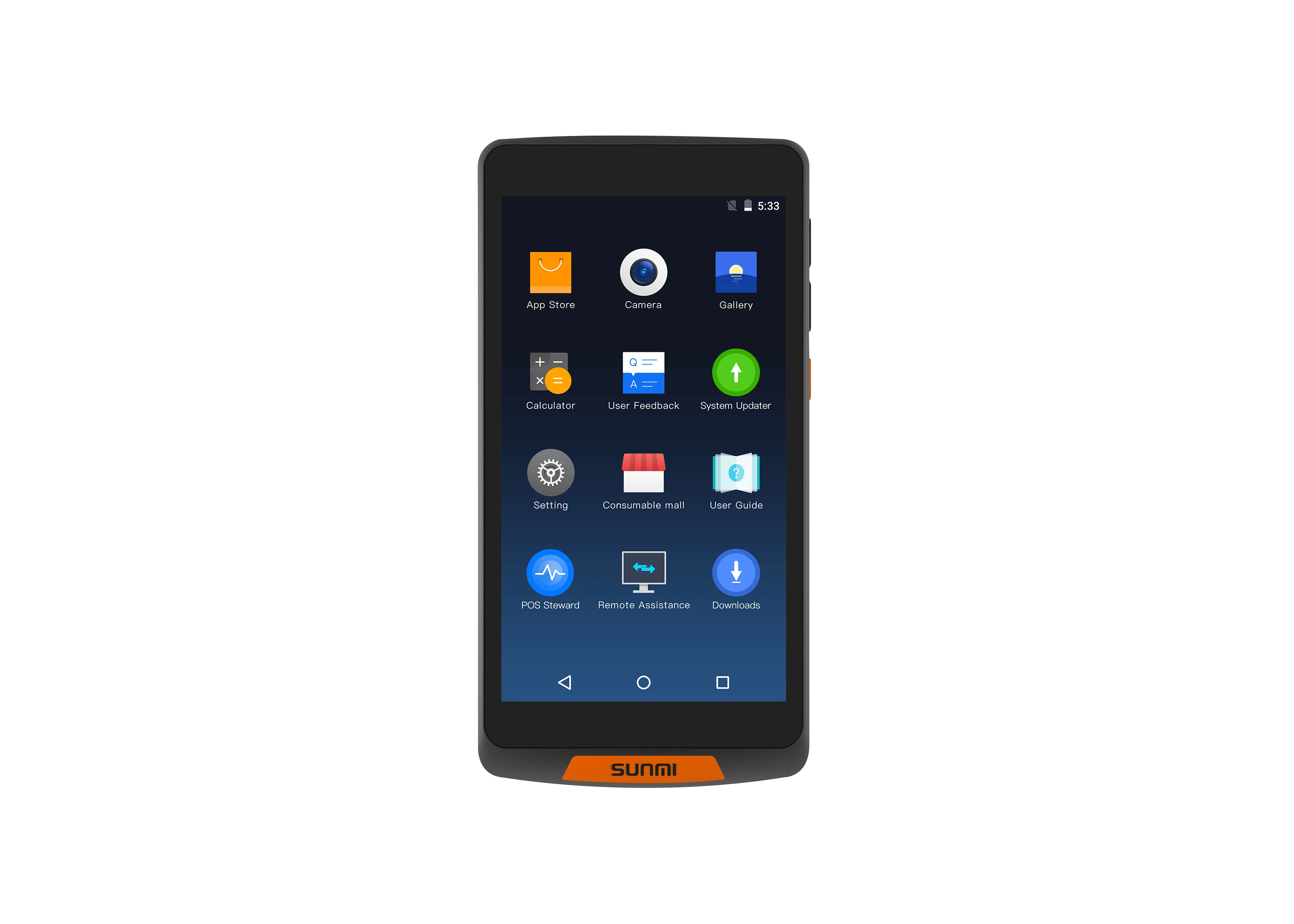 Android 7 0 PDA POS мобильный платежный терминал 1D / 2D сканер штрих-кода WiFi Bluetooth GPS 4G