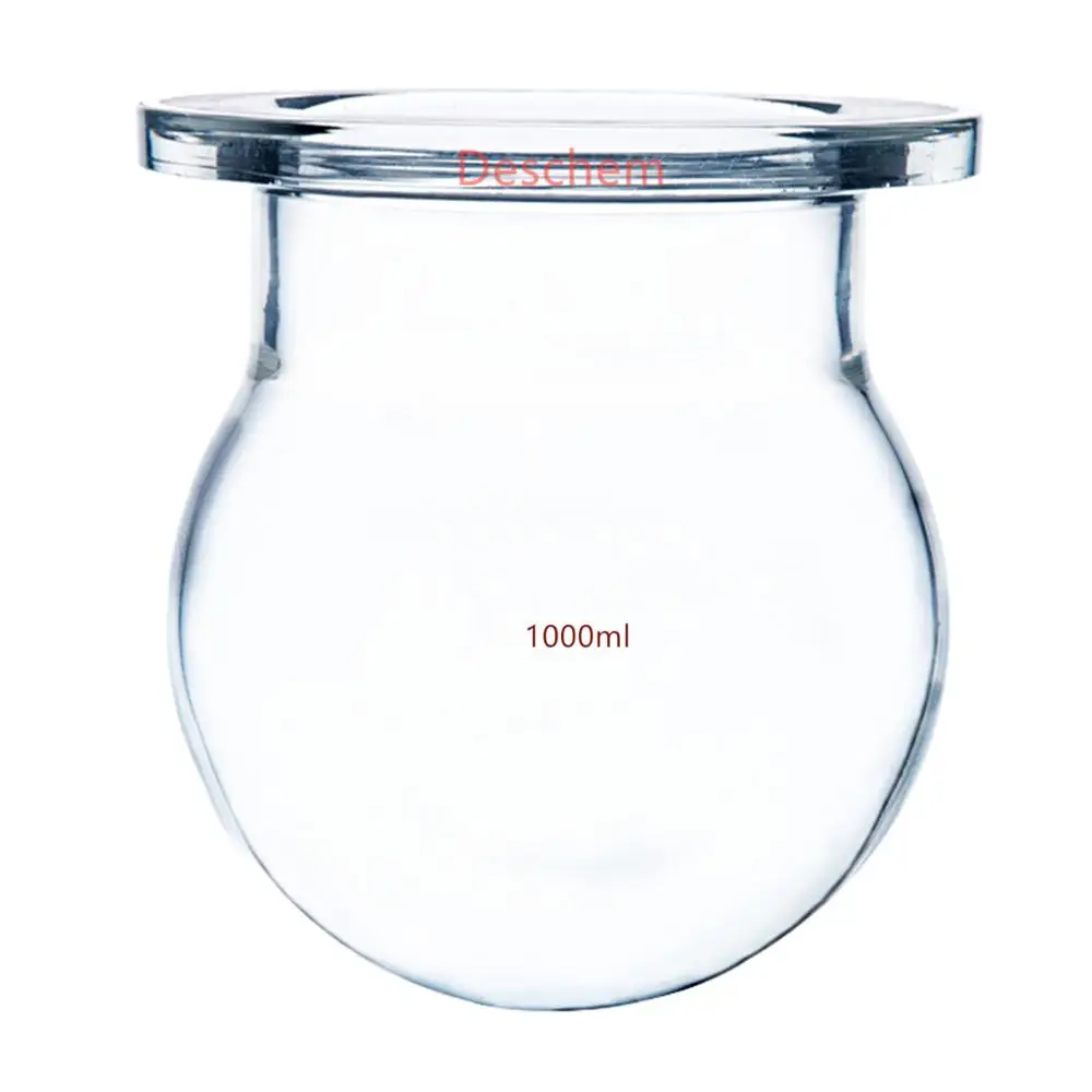 Стеклянная реакционная колба реактора 1000 мл фланец диаметром 150 мм|reaction flask|glass