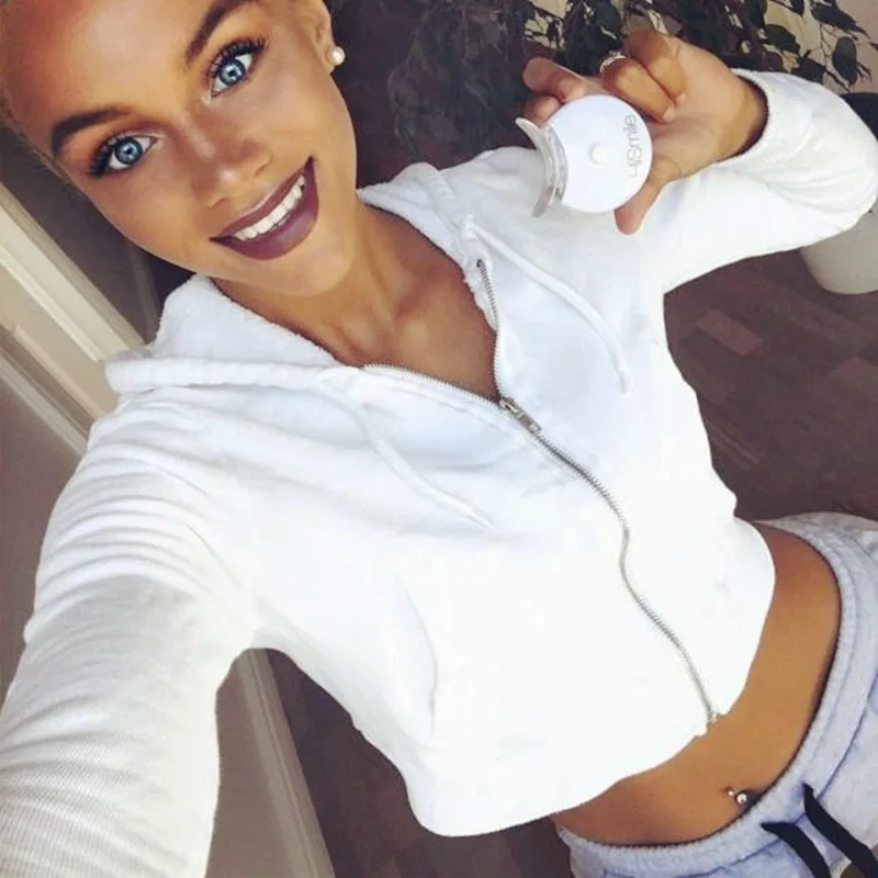 

Mandylandy Women Crop Top Sweatshirt Hoodie Stripe Lace Up Drawstring Long Sleeve Sweatshirt Hoodie Tops Harajuku Short Coat