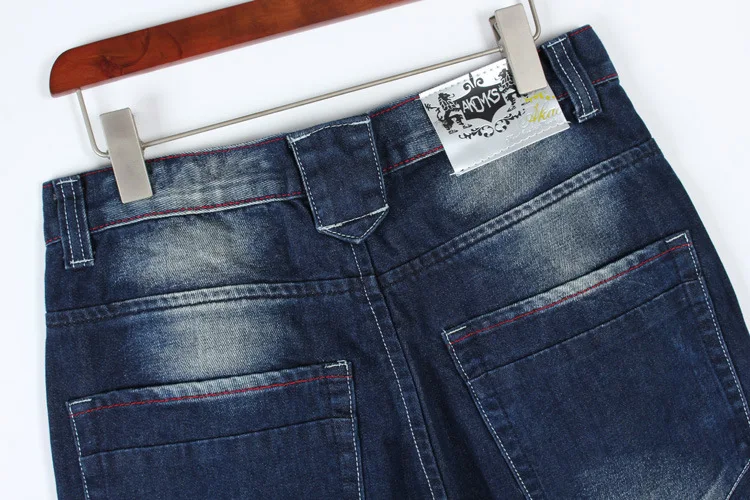 

European and American trends hip-hop jeans plus size men's HIPHOP hip-hop washing embroidery loose casual skateboard pants 6002