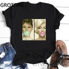 Женская футболка Одри Хепберн, забавная футболка, одежда, футболка, женская футболка, винтажная графическая Новинка, уличная одежда