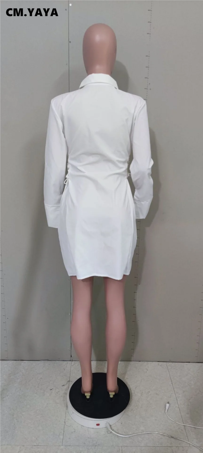 Мини-платье женское однотонное ТРАПЕЦИЕВИДНОЕ с поясом и