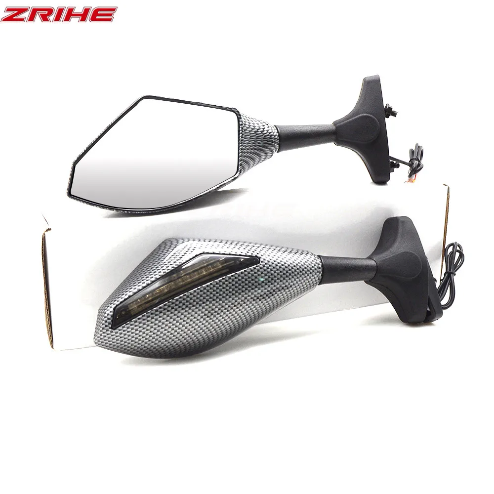 Пара мотоциклов светодиодные поворотные фары боковые зеркала указатель