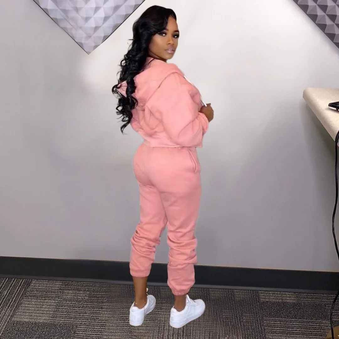 Plus Size 2 TWO PIECE SET Women Clothing Joggers Top+ Pants Tracksuit Track Suits Embroidered Sweatsuits Jogging Femme Outfits