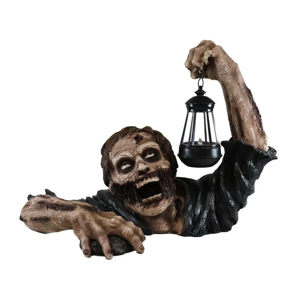 

Zombie Lantern Resin Zombie Garden Statues Horror Movie Garden Gnomes Statue For Outdoor Garden Patio Yard Lawn JardíN Garden