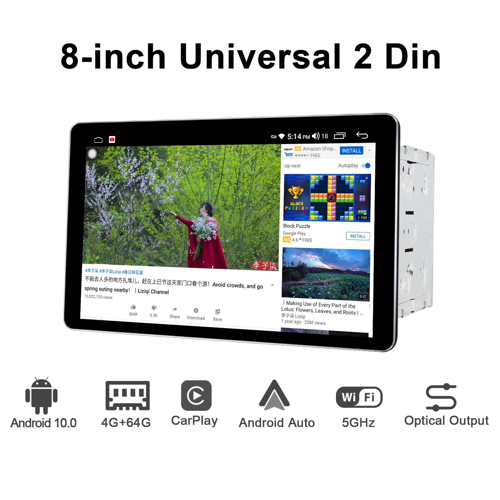 저렴한 신제품 8 인치 1280*800 IPS 안 드 로이드 10 자동차 라디오 스테레오 2 Din 유니버설 Autoradio 헤드 유닛 멀티미디어 무선 Carplay GPS