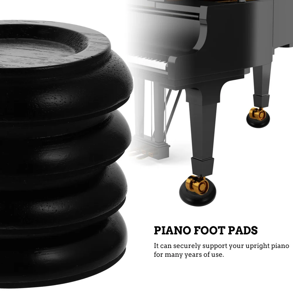 

4pcs Wood Grand Piano Foot Pads Non-slip Anti-noise Piano Foot Mats