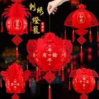embroidery chinese traditional diy red lantern outdoor festival decoration party ornaments
