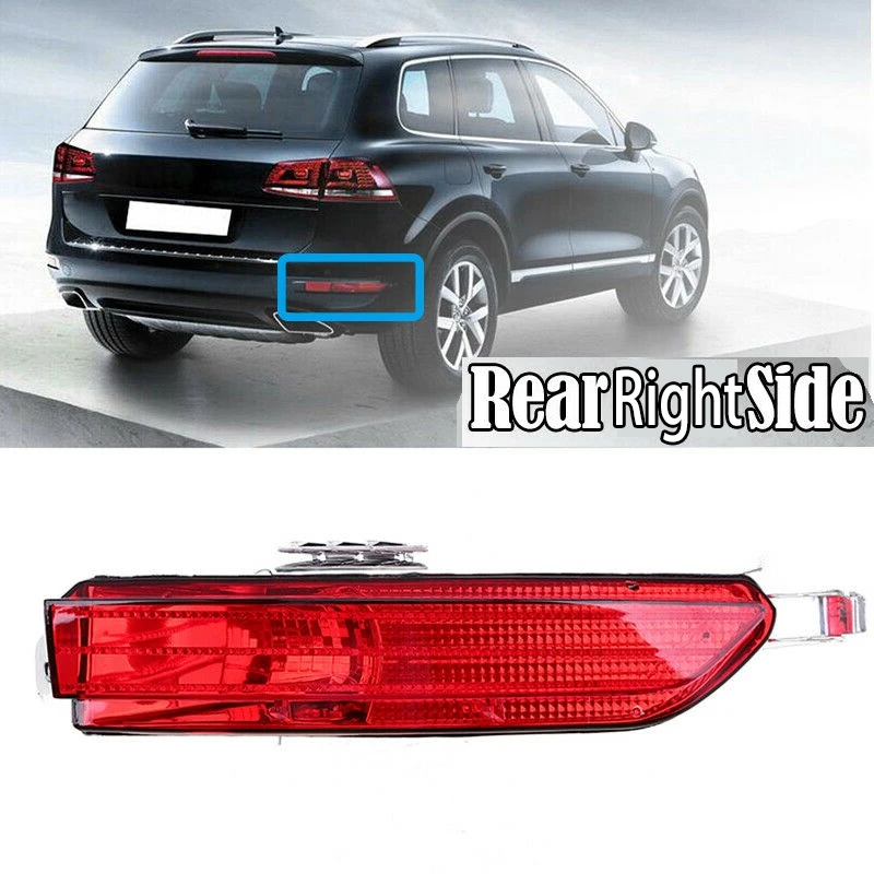 Car Red Rear Fog Lamp Bumper Cover Reflector for Touareg 2011-2014 7P6945701D 7P6945702D | Tail Light Assembly