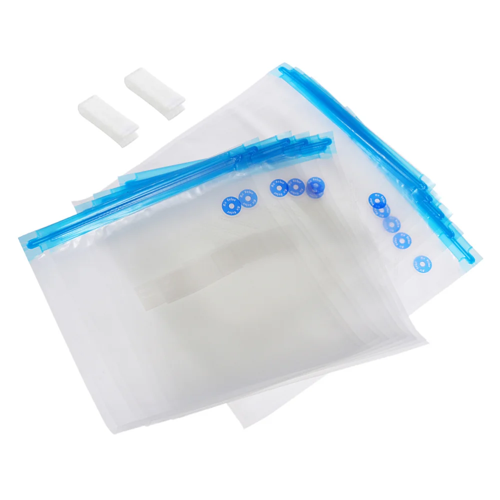 

12pcs Vacuum Bags Sealing Food Storage Pouches Deli Packaging Bag for Home Kitchen (10 22x21cm Bags+2 Sealing Clips)