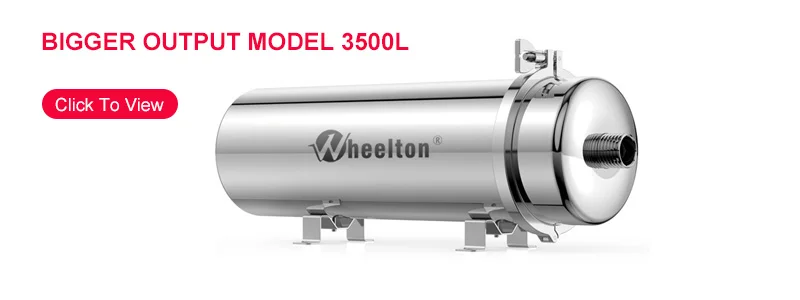 Wheelton 304 фильтр для воды из нержавеющей стали PVDF очиститель с ультрафильтрацией, 1000 л, коммерческий домашний кухонный напиток прямые УФ фильтры