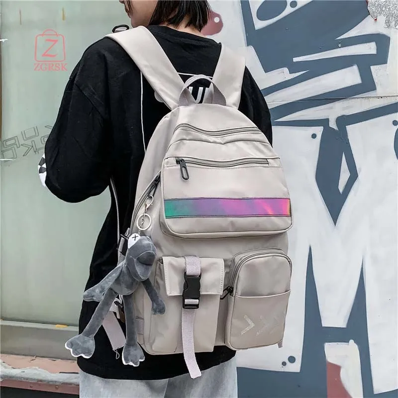 

Designer Backpack Men And Women Couple College Style Backpack Japanese Fashion Students Simple Travel School Bags For Teenage