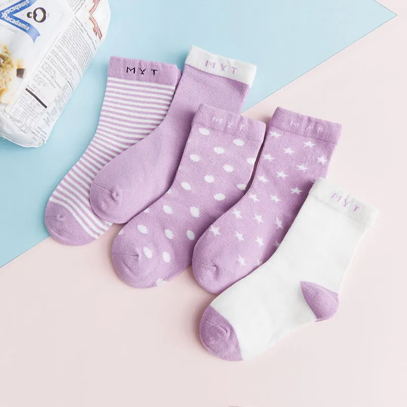 Пять пар осенне зимние весенние детские хлопковые носки студенческие