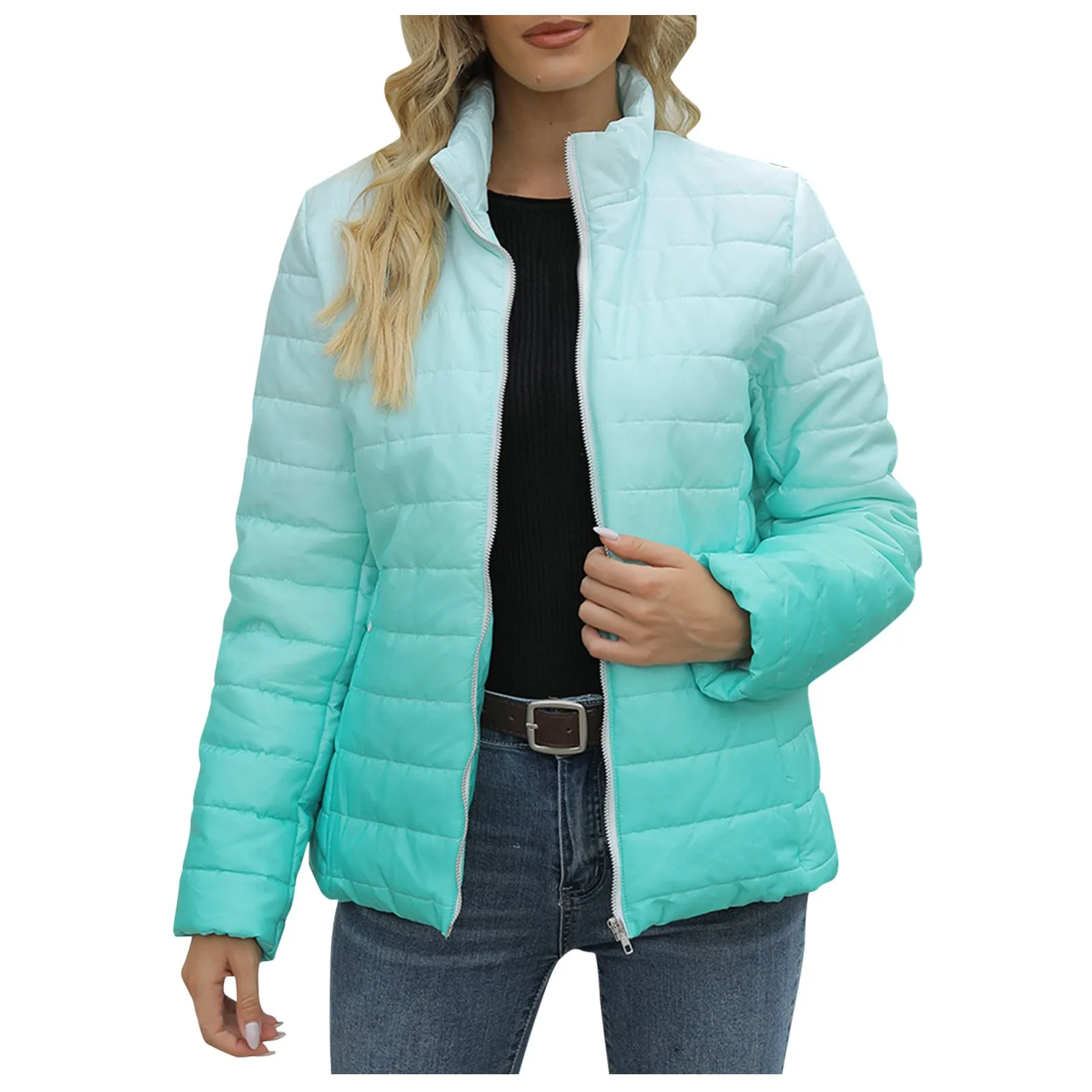 

Светильник Кая Базовая куртка для женщин, куртка с длинным рукавом, карманами и хлопковой подкладкой, Повседневная Удобная Двусторонняя те...