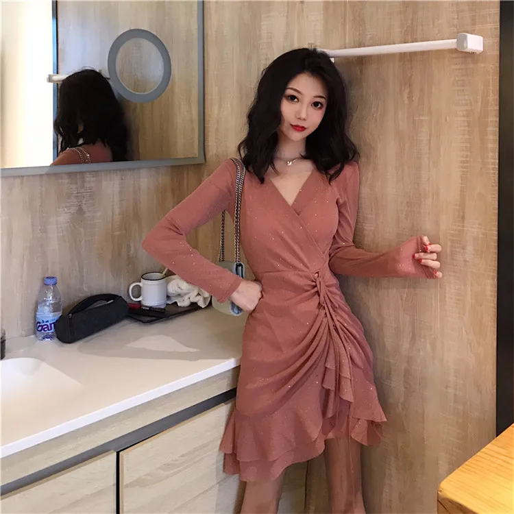 Женское модное повседневное сексуальное платье хит продаж весна лето осень