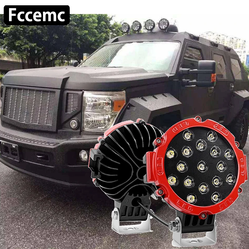 

Driving 51W 7 INCH Portable 12v LED Fog Flood Spotlights Square Road For Kodiak Headlights 4x4 Atv Work Light 24v High/ Low Lamp
