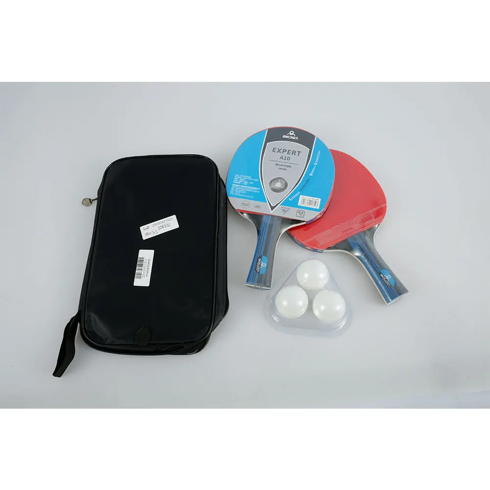 

Table Tennis Racket Set Ping Pong Bats Ball Paddles Sports Training Poplar ping pong paddle