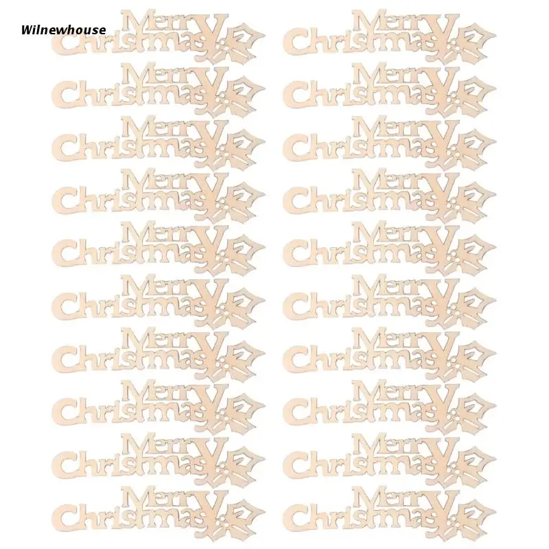 

F63A 20 Pcs Merry Christmas Ornaments Wedding Anniversary Party Home Decoration