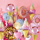 Фольга из фольги в виде розовых пончиков, мороженого, попкорна, 1 шт.