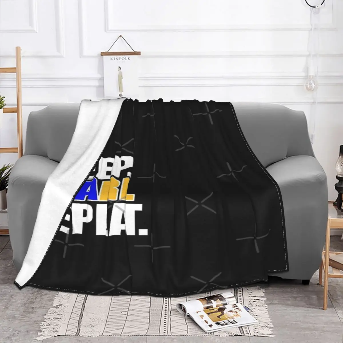 Manta a cuadros de Clare с Ирландией Eat Sleep colcha repetiтор для cama edredones playa mantas r | Дом и сад