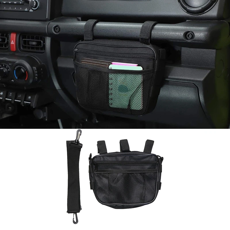 

Car Universal Co-Pilot Handle Storage Bag for Suzuki Jimny 2019+ Multifunctional Storage Bag for Jeep Wrangler JK JL