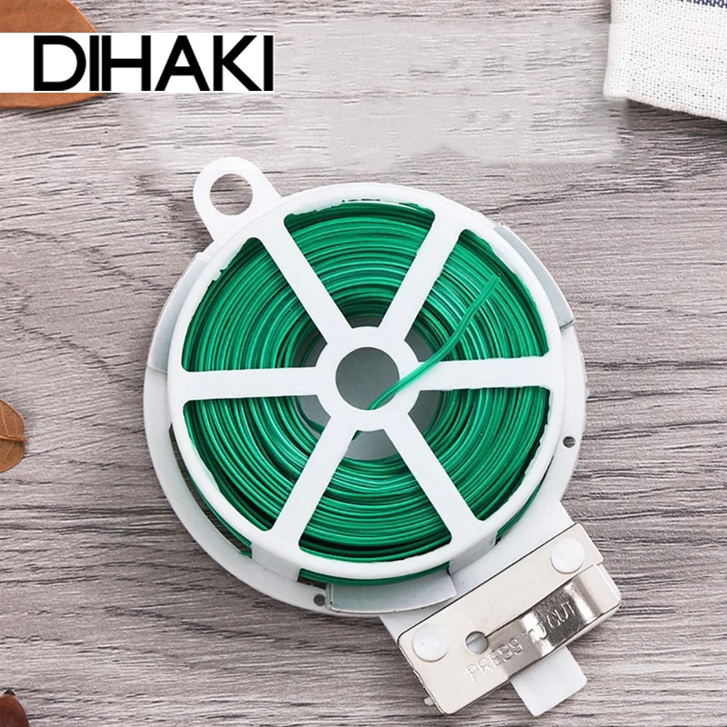 50 м/100 м спиральный галстук с растениями резцом крепкая проволока зеленым