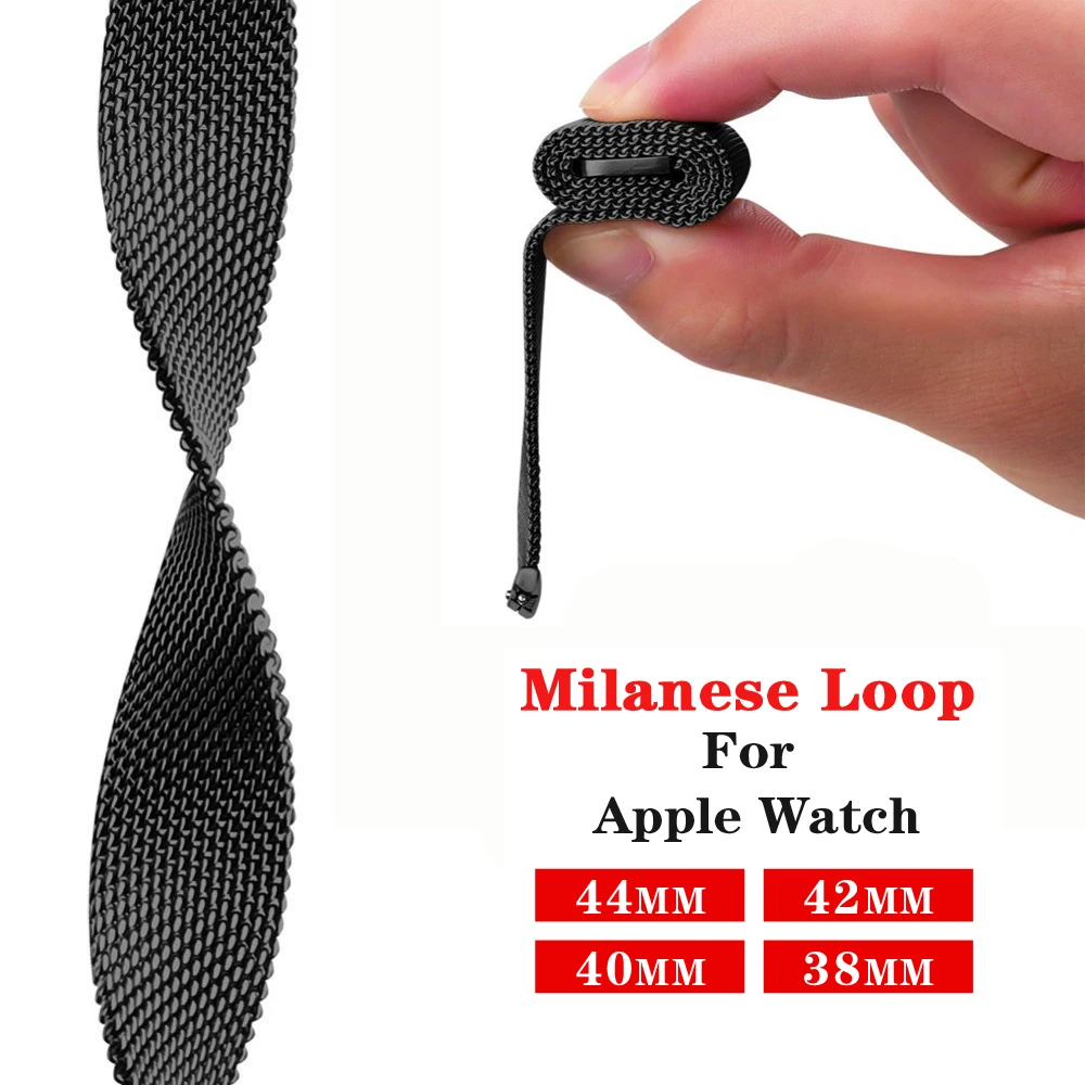 Миланская петля pulseira для apple watch band 4 44 мм 40 мм(iwatch 5) apple watch 3 2 1 ремешок 42 мм 38 мм аксессуары из нержавеющей стали