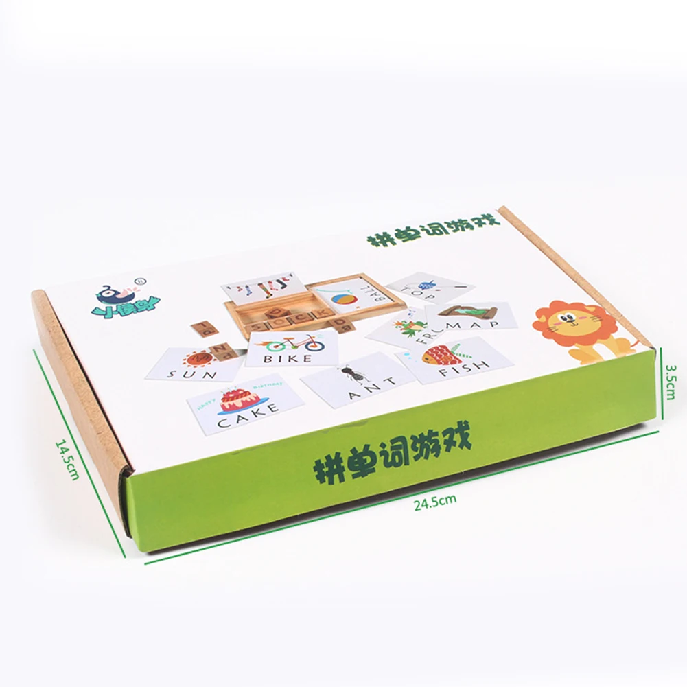 

Language Puzzle Toys Words Spelling Game Kid Wooden English Learning Cardboard Jigsaw Enlightening Learning Alphabet Educational