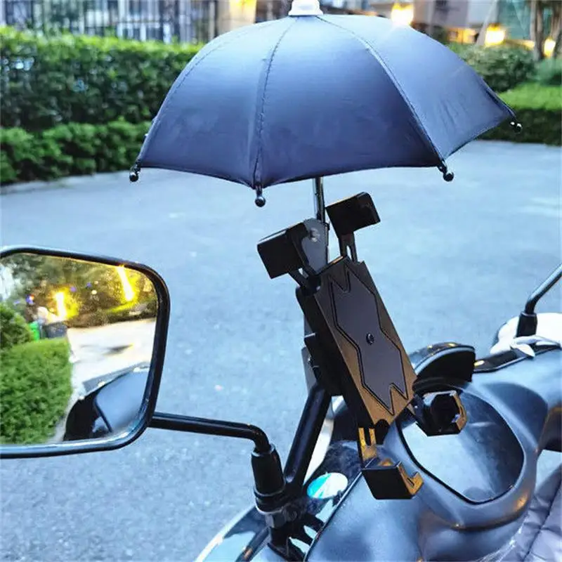 

Portable Mobile Phone Holder Bicycle Umbrella Waterproof Mini Sunshade Parasol Rainproof Bicycle Motorcycle Decoration Umbrella