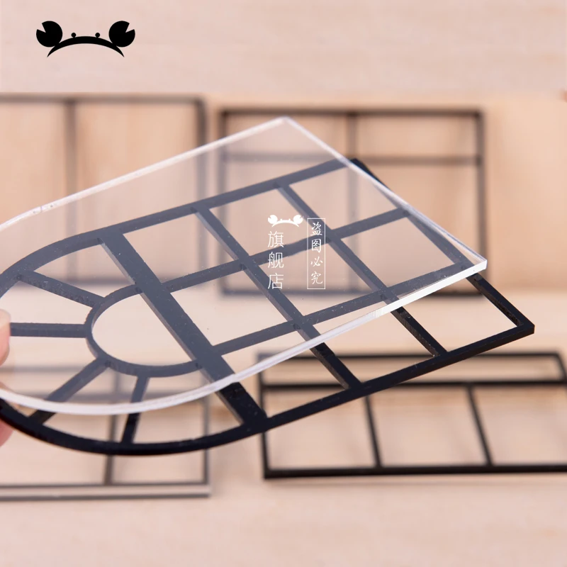 Новая миниатюрная сетка из акрилового материала 3 шт. масштаб 1:25 модель окон для