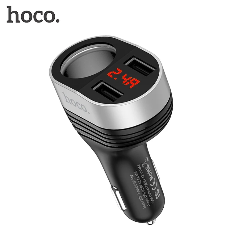 Hoco 5V3. 1A 96 Вт двойной USB Автомобильное зарядное устройство с одним автомобильным