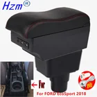 Подлокотник для FORD EcoSport, для FORD EcoSport, автомобильный подлокотник 2018-2021, Модернизированный интерьер, аксессуары, центральный контейнер для хранения, USB