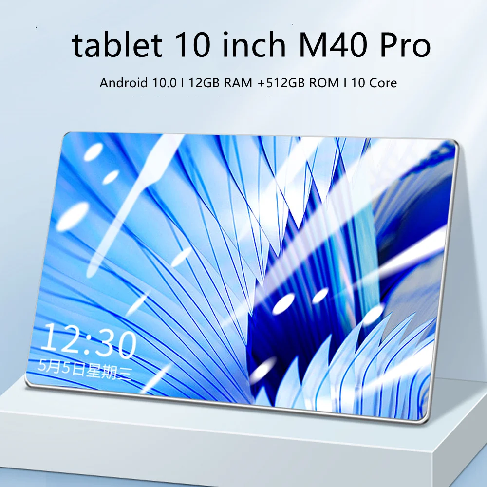 Планшет M40 Pro 10 дюймов 12 Гб ОЗУ + 512 ПЗУ android core игровой ноутбук Android 0 дешевые