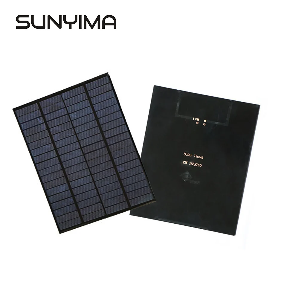 SUNYIMA 2PCS 18v 5 Вт/12 В/5 Вт солнечных панелей зарядки возможна одновременная зарядка