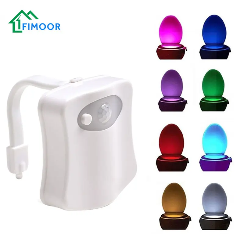 Умный ночник FIMOOR для сиденья унитаза с датчиком движения 8 цветов