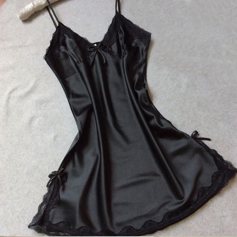 Атласный свитер с небрежным v образным вырезом Slippin nighties летняя ночная рубашка