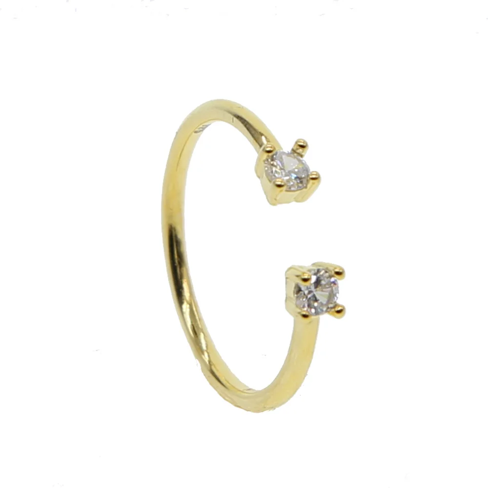 Оптовая Продажа 925 стерлингового серебра Открыть Размеры двойная сторона чистые