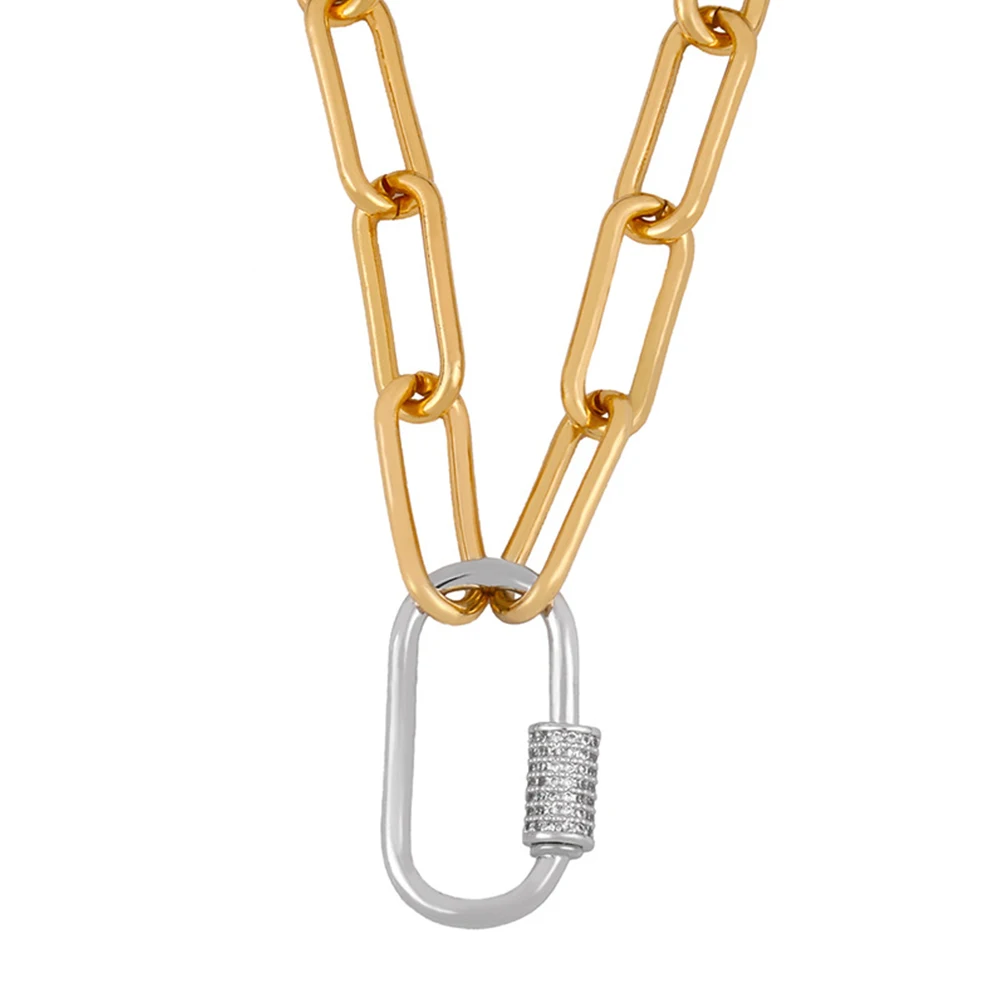 

Geometric Pendant Necklaces for Women Cuban Chains Gold Color Necklace Gothic Female Jewelry Halloween Gifts Christmas Korean