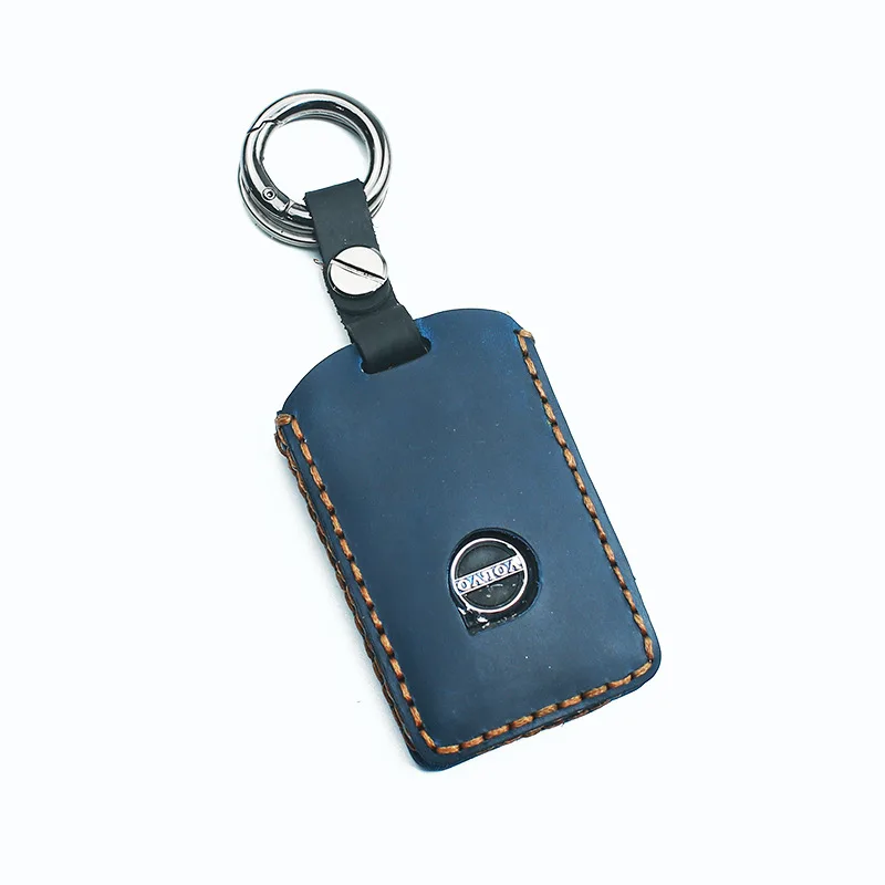 

It is suitable for Volvo key case pure manual high-end leather XC60 XC90 S60 car key ring