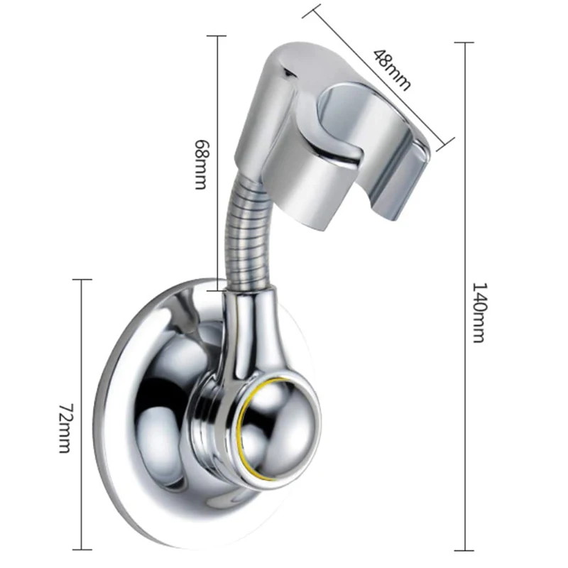 Shower Head Holder Suction Cup Handheld Bracket Adjustable Height Multi-Directional Removable Wall | Обустройство дома