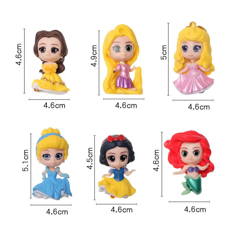 Cartoon Mermaid Cinderella Princess Keyring Cute Snow White Belle Key Chain Bag Accessories Girl Gift Keychain | Игрушки и хобби