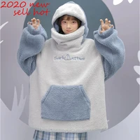 harajuku style aesthetics shark anime hoodie korea kawaii crew neck long sleeve oversized streetwear autumnwinter clothing top