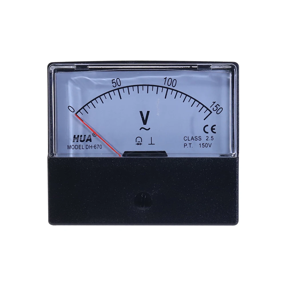 Аналоговый измеритель напряжения переменного тока вольтметр с DH-670 20 в 150 300 500 В
