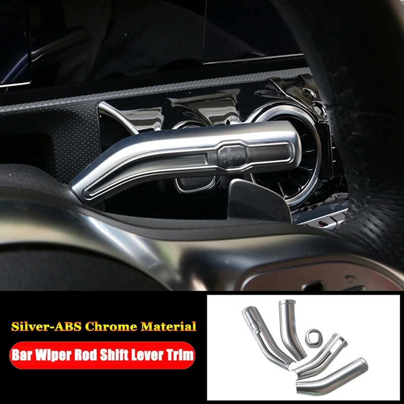 

5PCS Car Wiper Steering Lever Steering Wheel Shift Lever Rod Cover Trim for Benz W177 V177 W247 C118 W118 X247