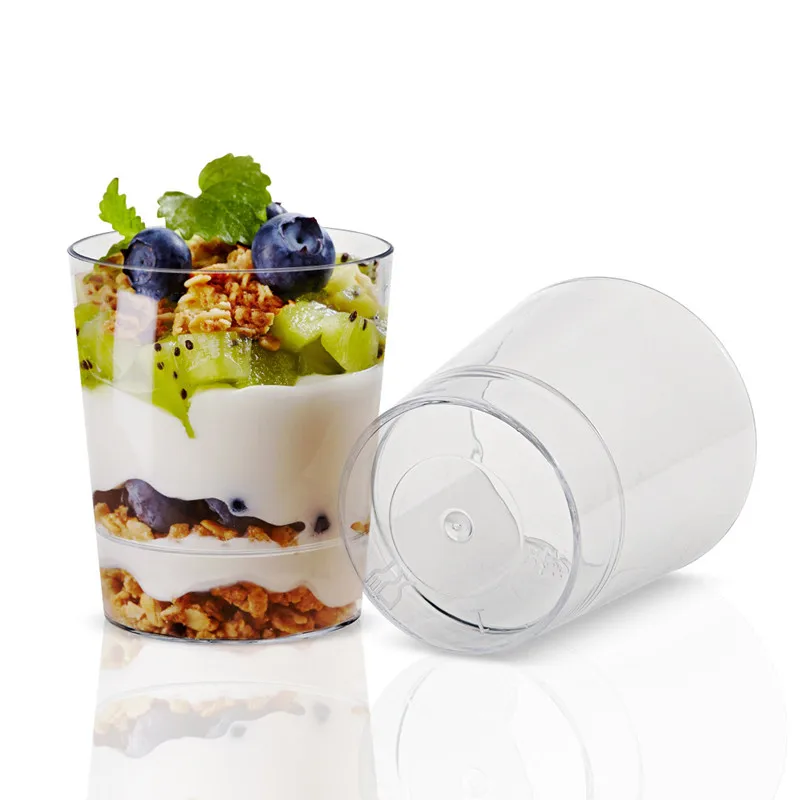 30 шт. 160 мл пластиковые чашки для десерта с муссом пудинга одноразовые вечерние