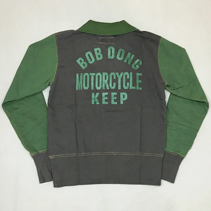 

Dong Vintage Bob 1/2 Zipper Colorblock Sweatshirt Men's Motorcycler Pullover For Biker Rider Racing Jersey