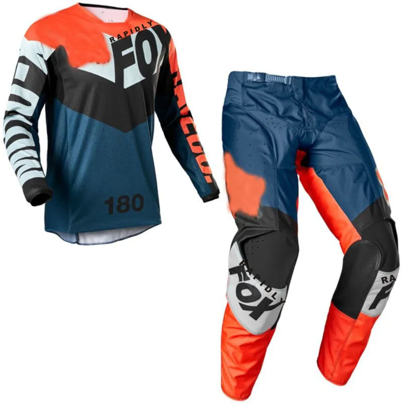 

NEW 2022 RAPIDLY FOX 180/360 enduro motocross gear set mx jersey pants motorcycle clothing mtb carracing suit Off Road equipment
