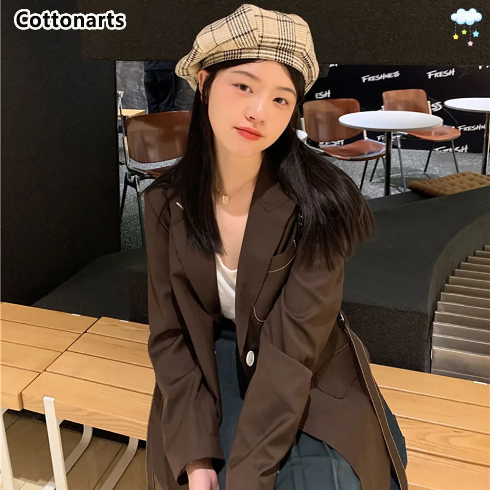 

School Girl Plaid Berets College Style Literary Painting Hat Octagonal Hat Women Casual Simplicity Retro Keep Warm Pumpkin Hat