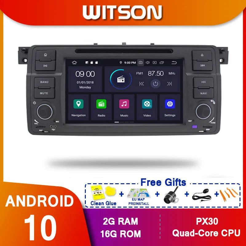 WITSON Android 10 0 Восьмиядерный автомобильный Dvd GPS плеер для BMW E46 IPS экран 4 ГБ ОЗУ 64 Гб